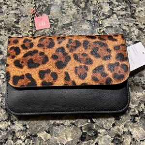 CAbi Beast Cross Body Bag Cheetah NWT